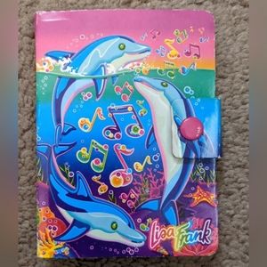Vintage Lisa Frank Mini Notebook With Snap Closure Dancing Dolphins